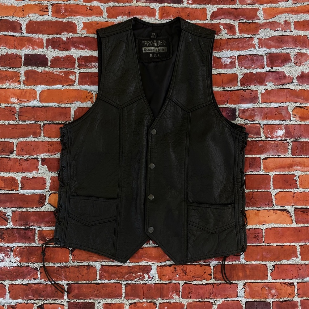 Pro-Rider Genuine Leather Vest
